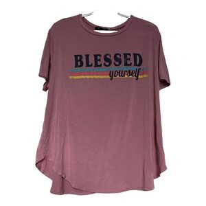 Queen Bees T Shirt Top Pink Size 1X Blessed Yourself‎